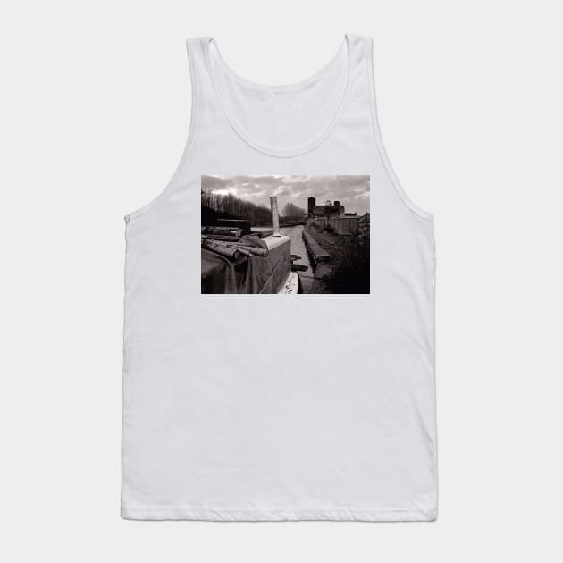 Narrow boat moored next to the canal - Stoke on Trent, UK Tank Top by richflintphoto